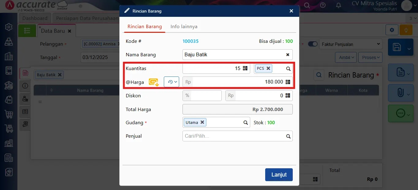 menerapkan harga grosir pada penjualan barang